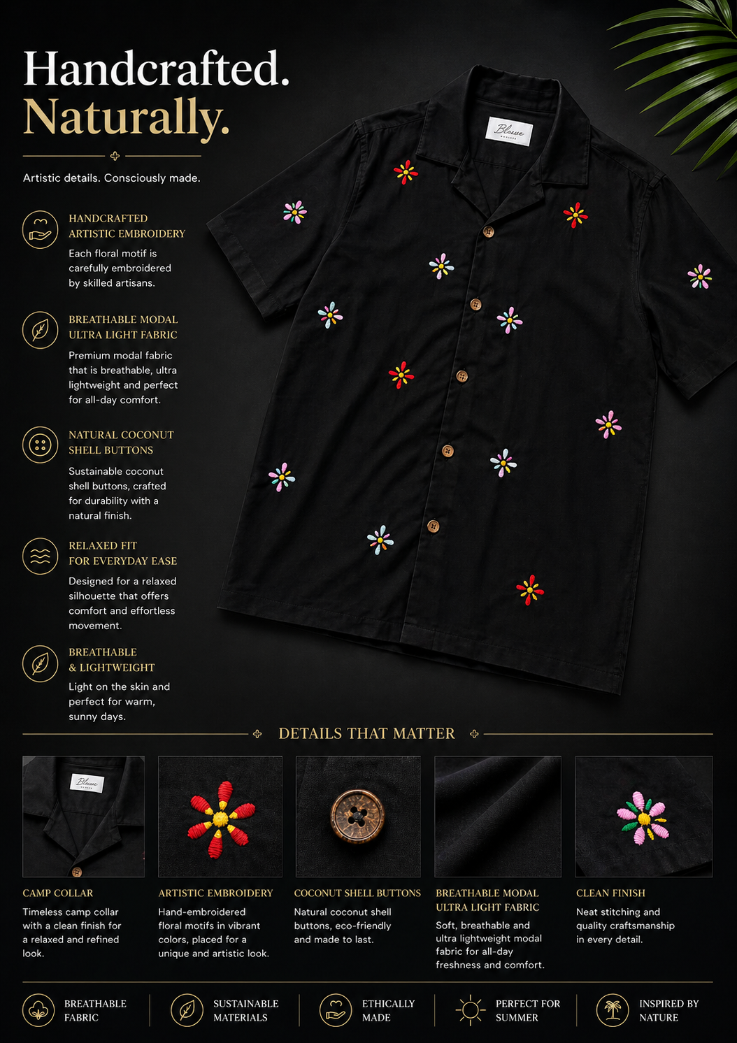 Midnight bloom shirt