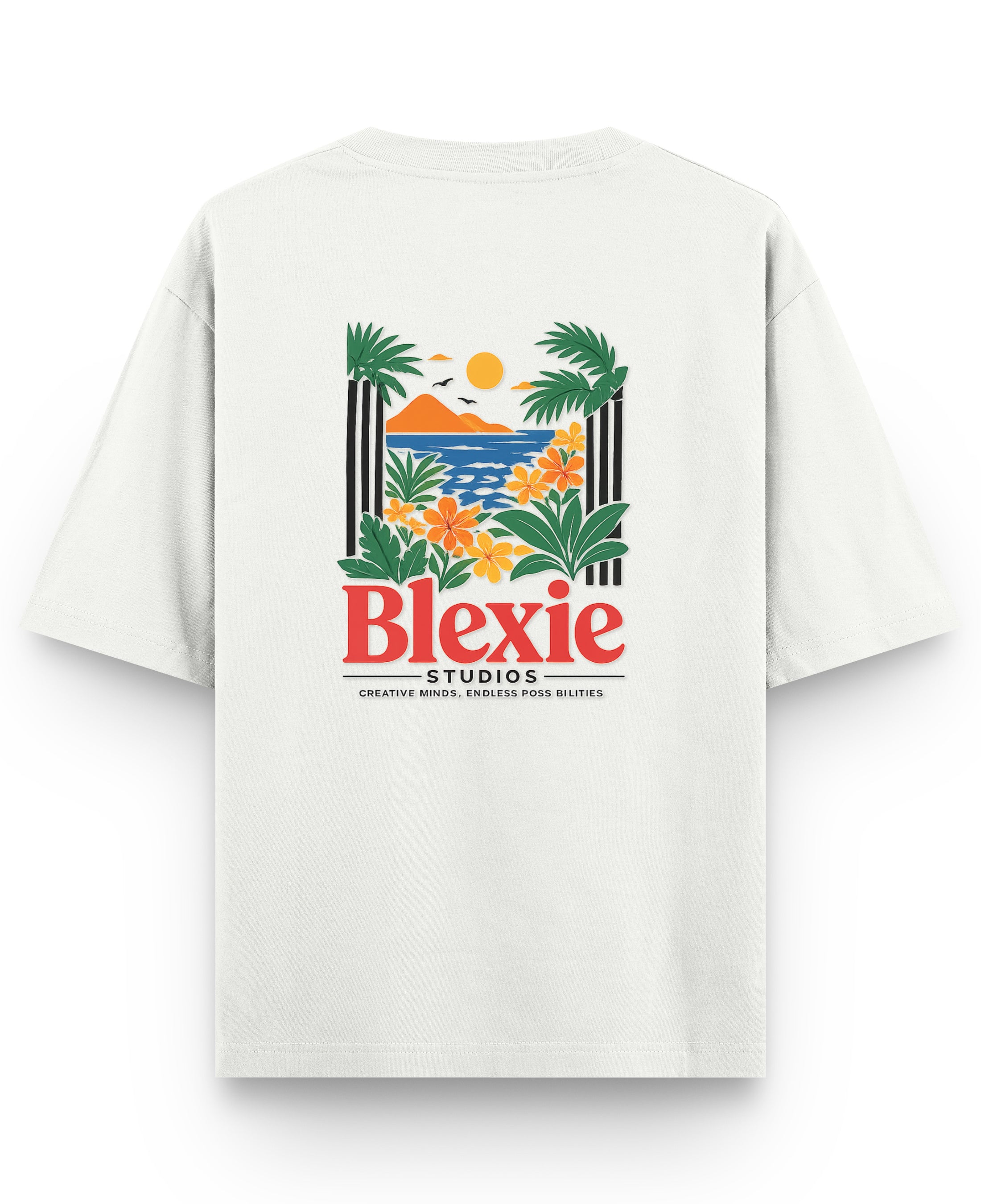 Off White Oversized T-shirt Back Design