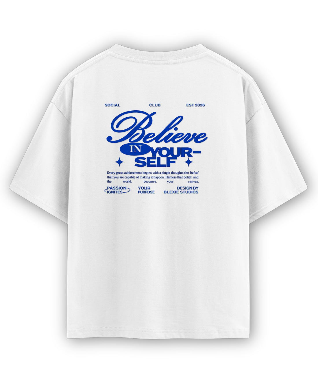 White Oversized T-shirt Back Design
