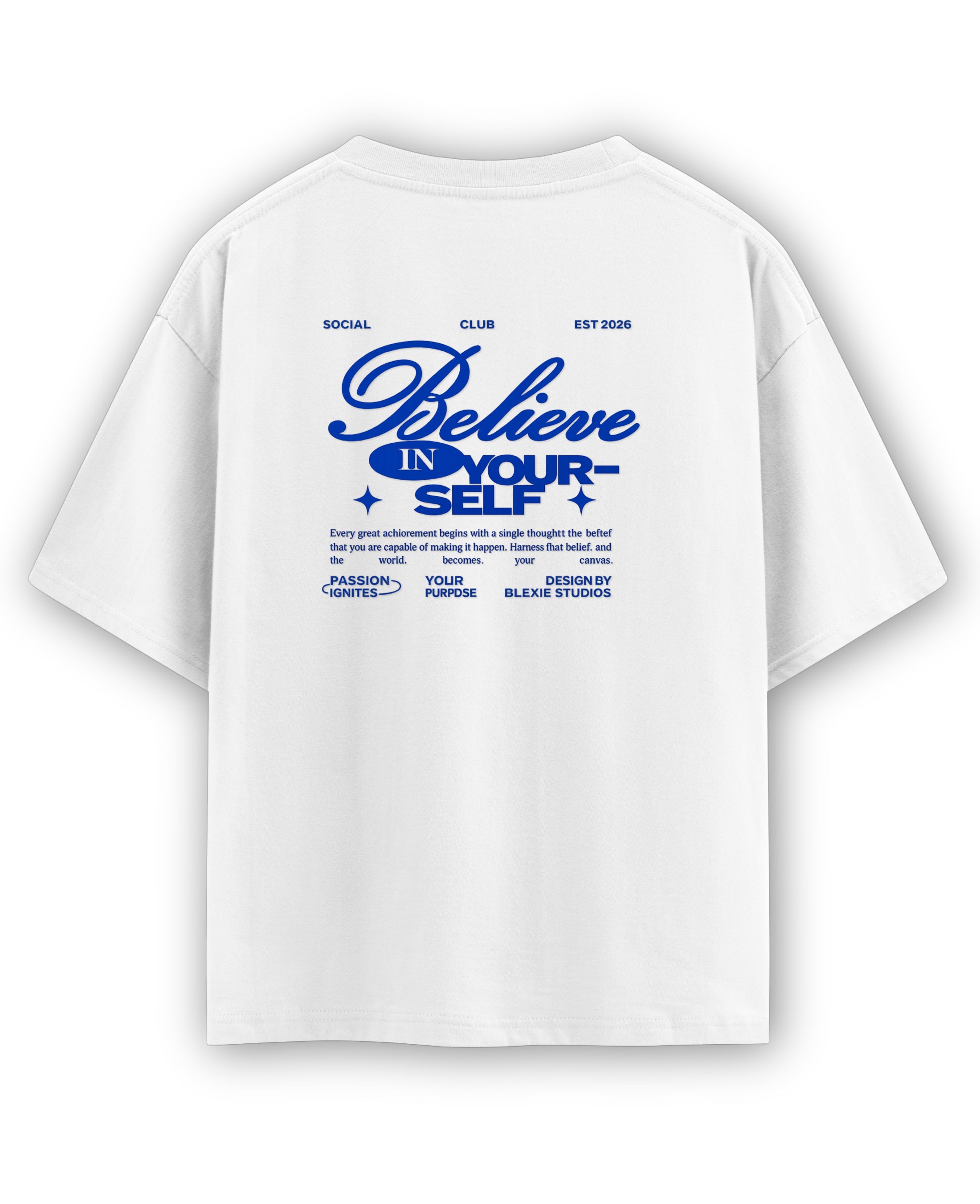 White Oversized T-shirt Back Design