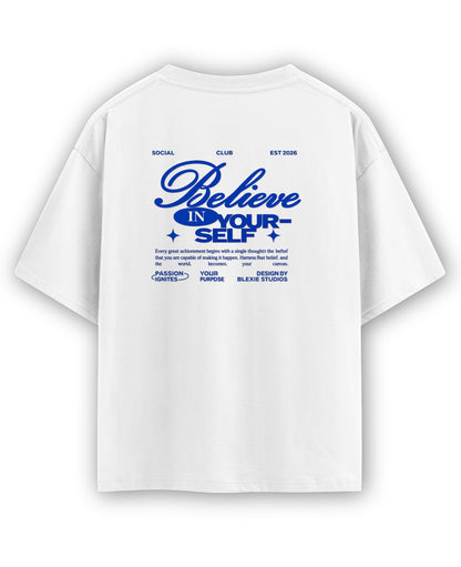White Oversized T-shirt Back Design