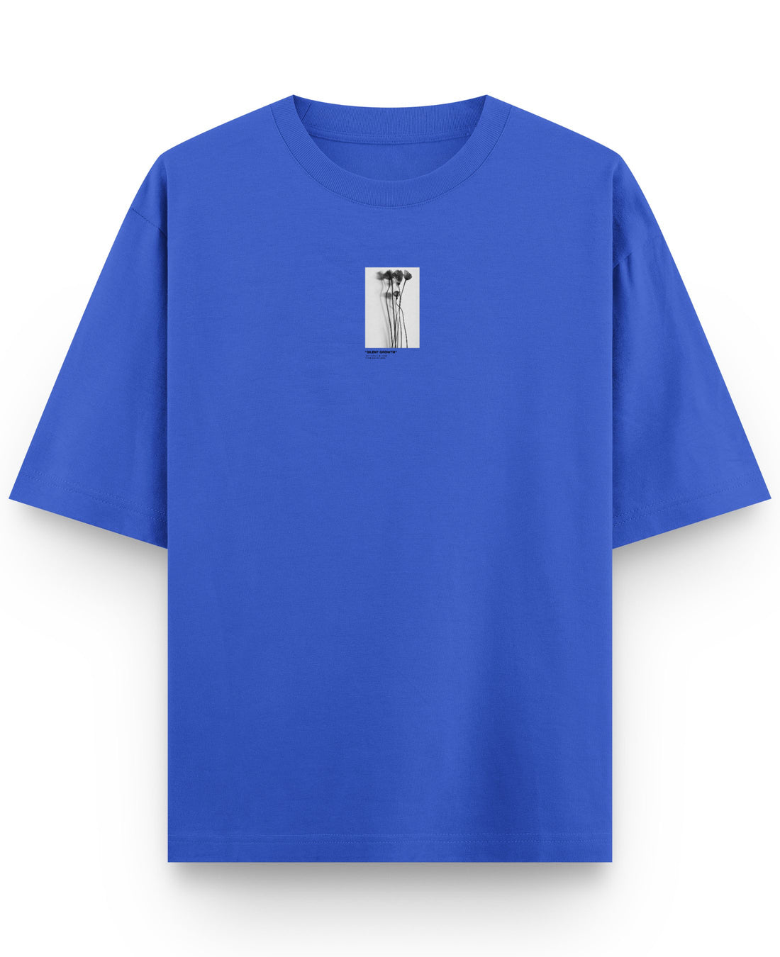 Royal Blue Oversized T-Shirt Front Design