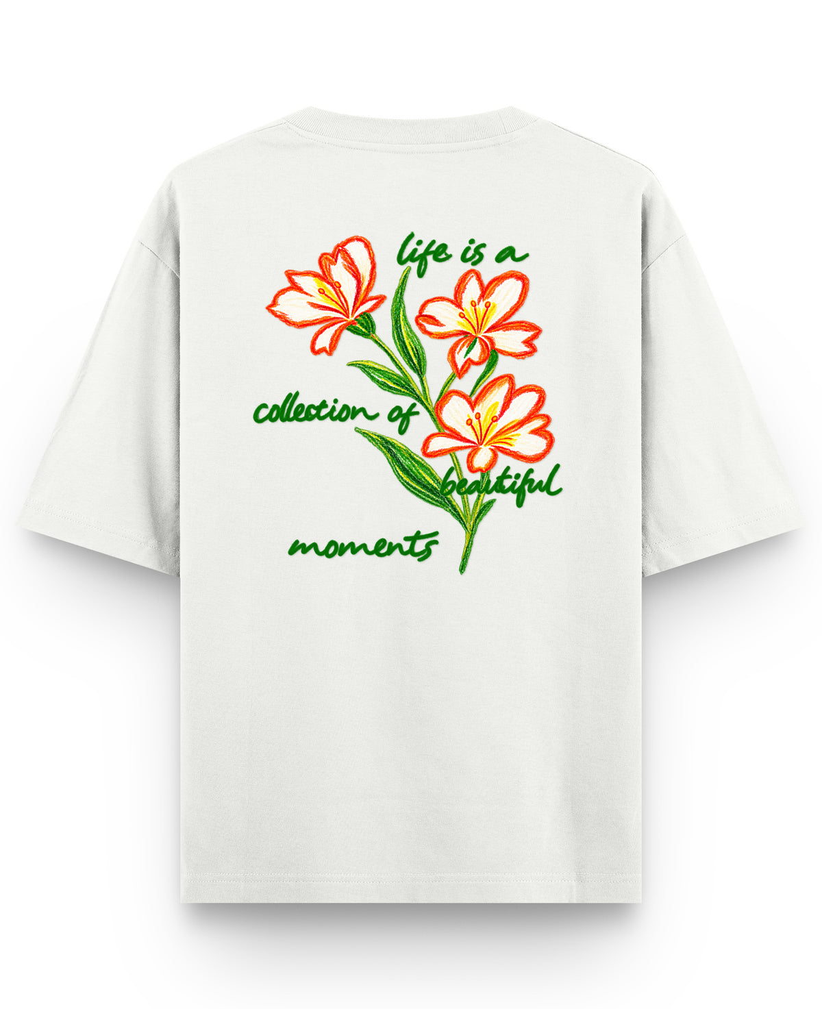 Off White Oversized T-shirt Back Design