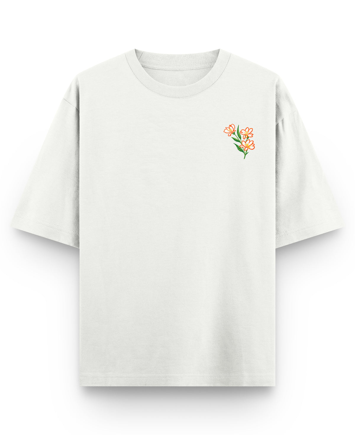 Off White Oversized T-shirt Front Design