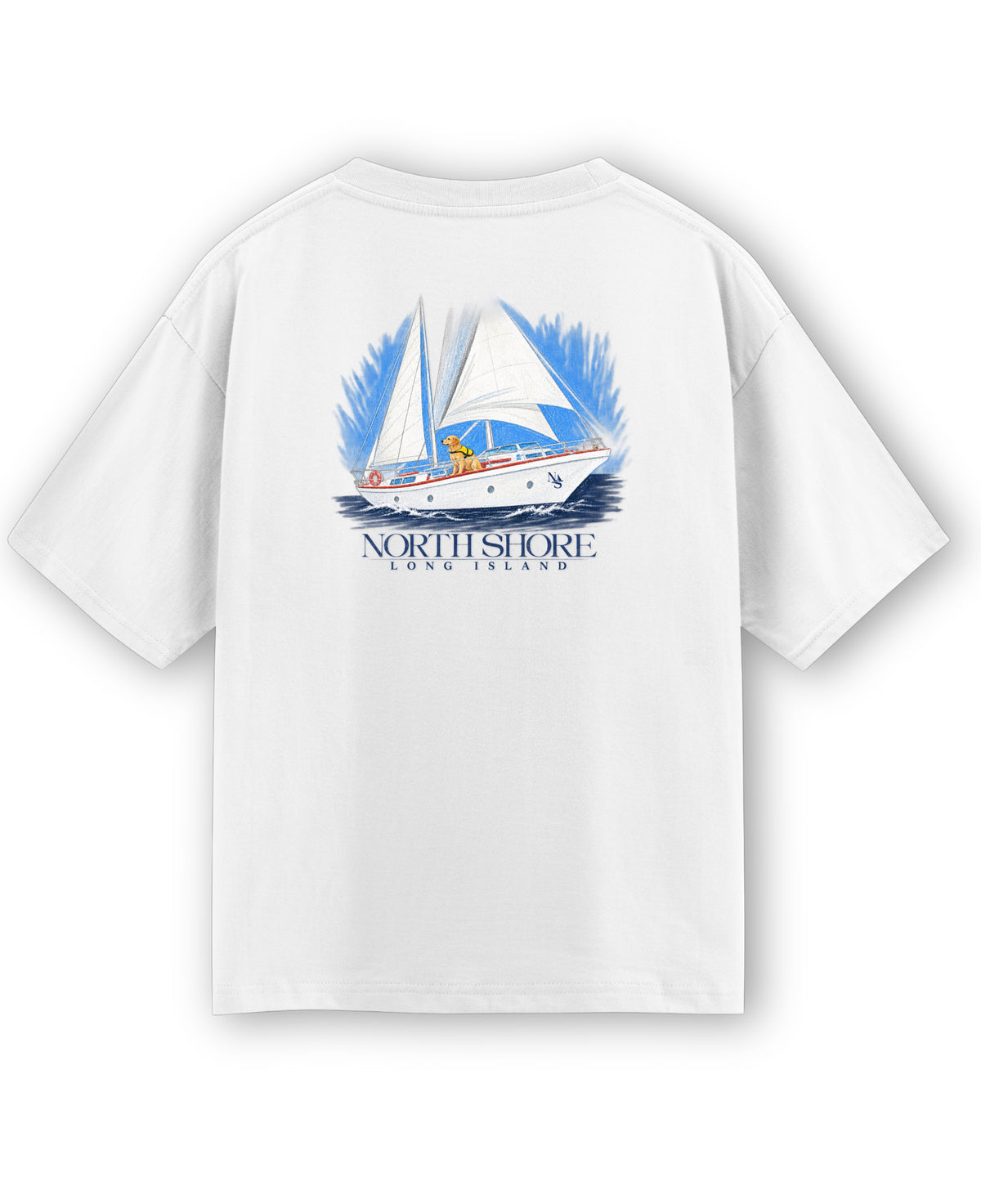 White Oversized T-shirt Back Design