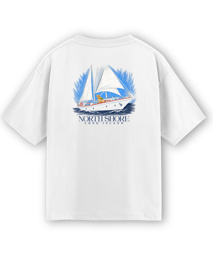 White Oversized T-shirt Back Design