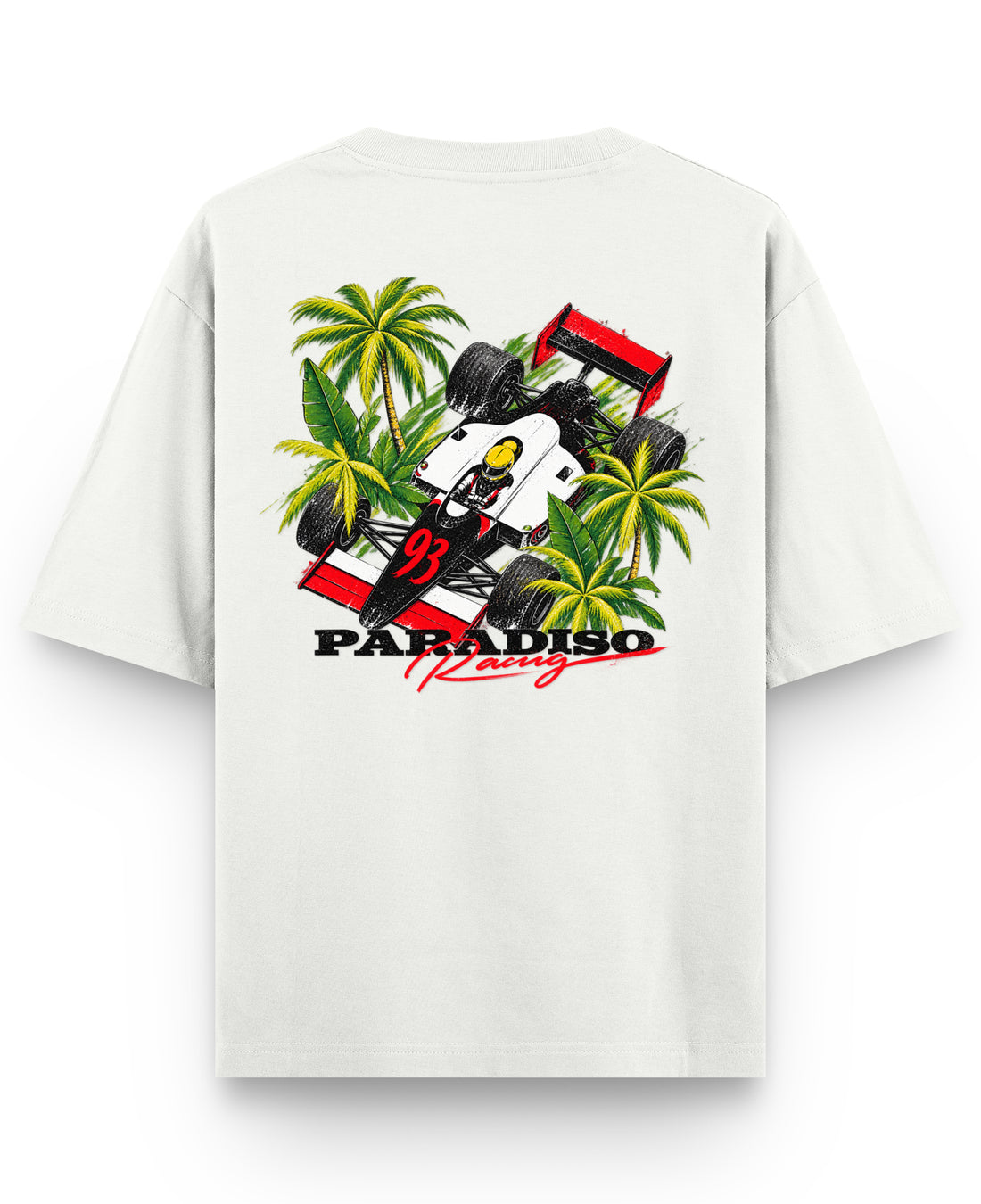 Off White Oversized T-shirt Back Design