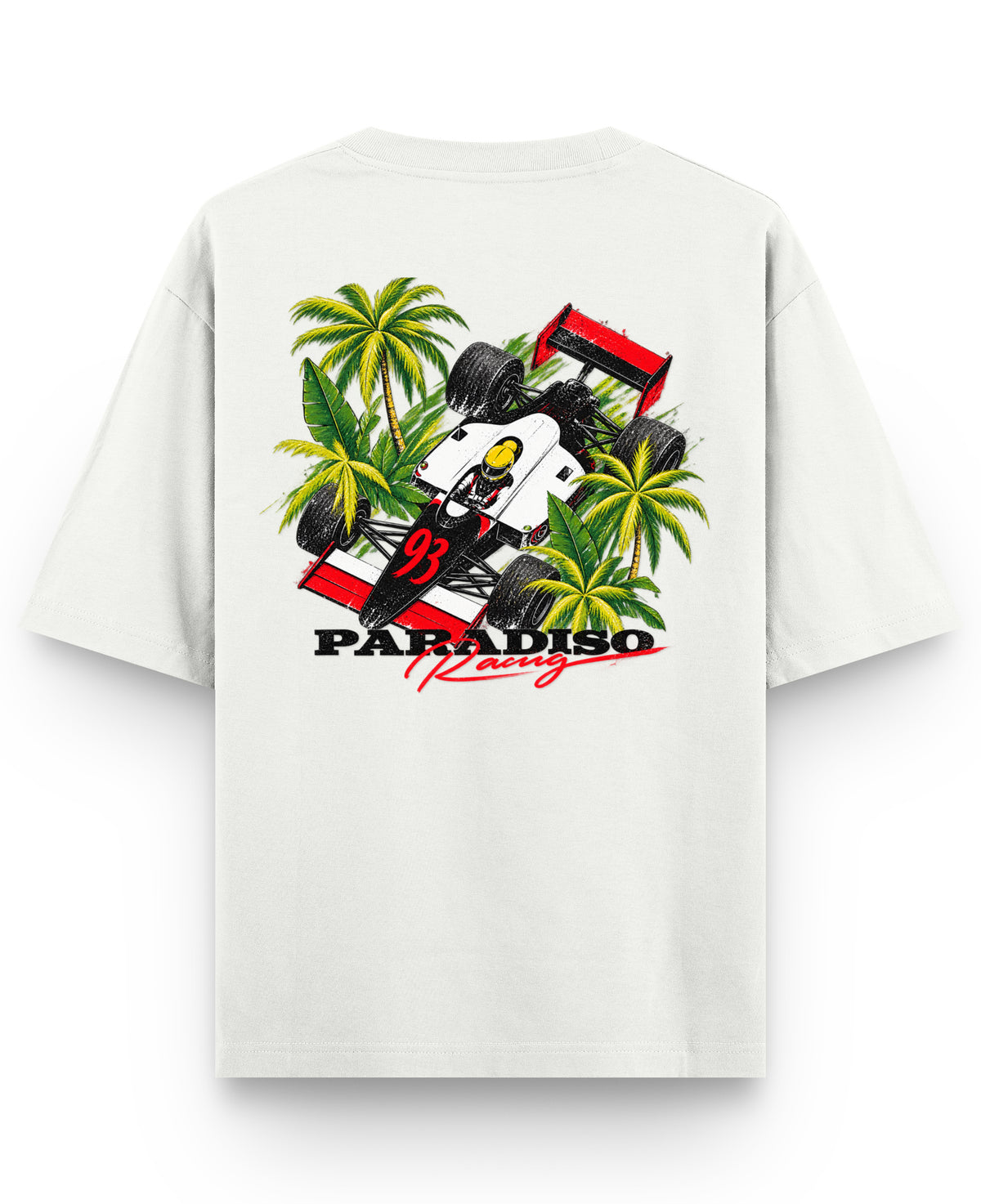 Off White Oversized T-shirt Back Design