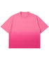 Pink Sunfade Ombré Wash Boxy Fit T-shirt Front Design