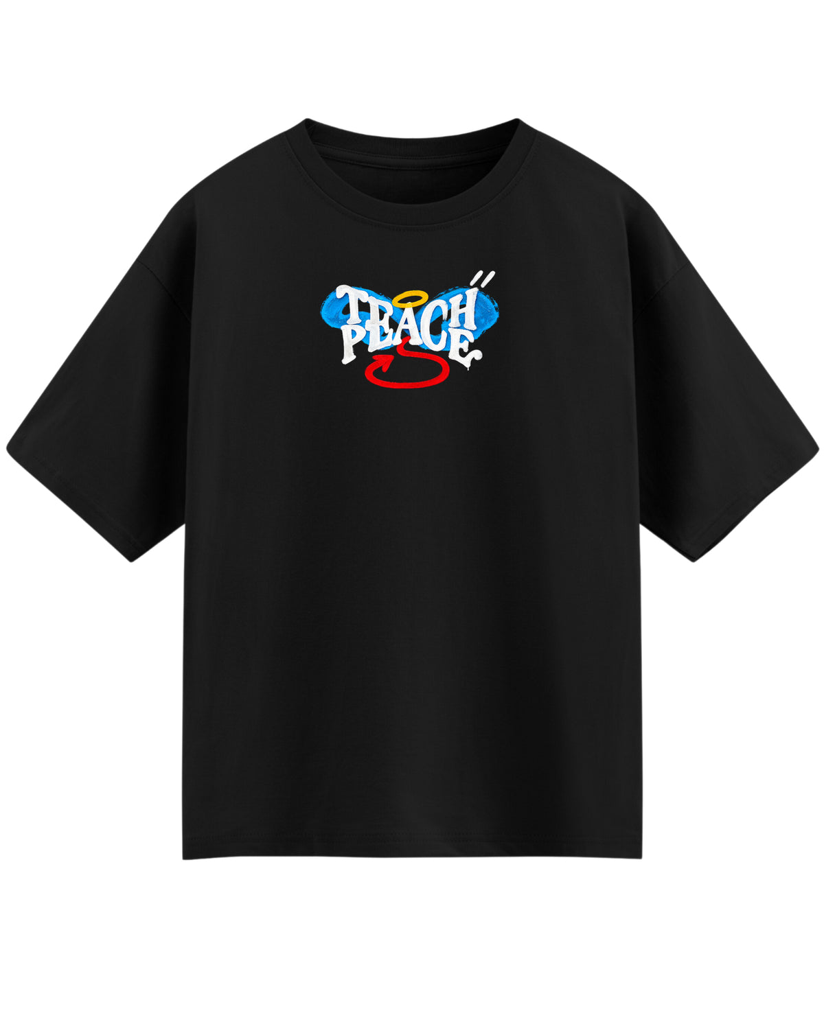 Black Oversized T-shirt Front Design